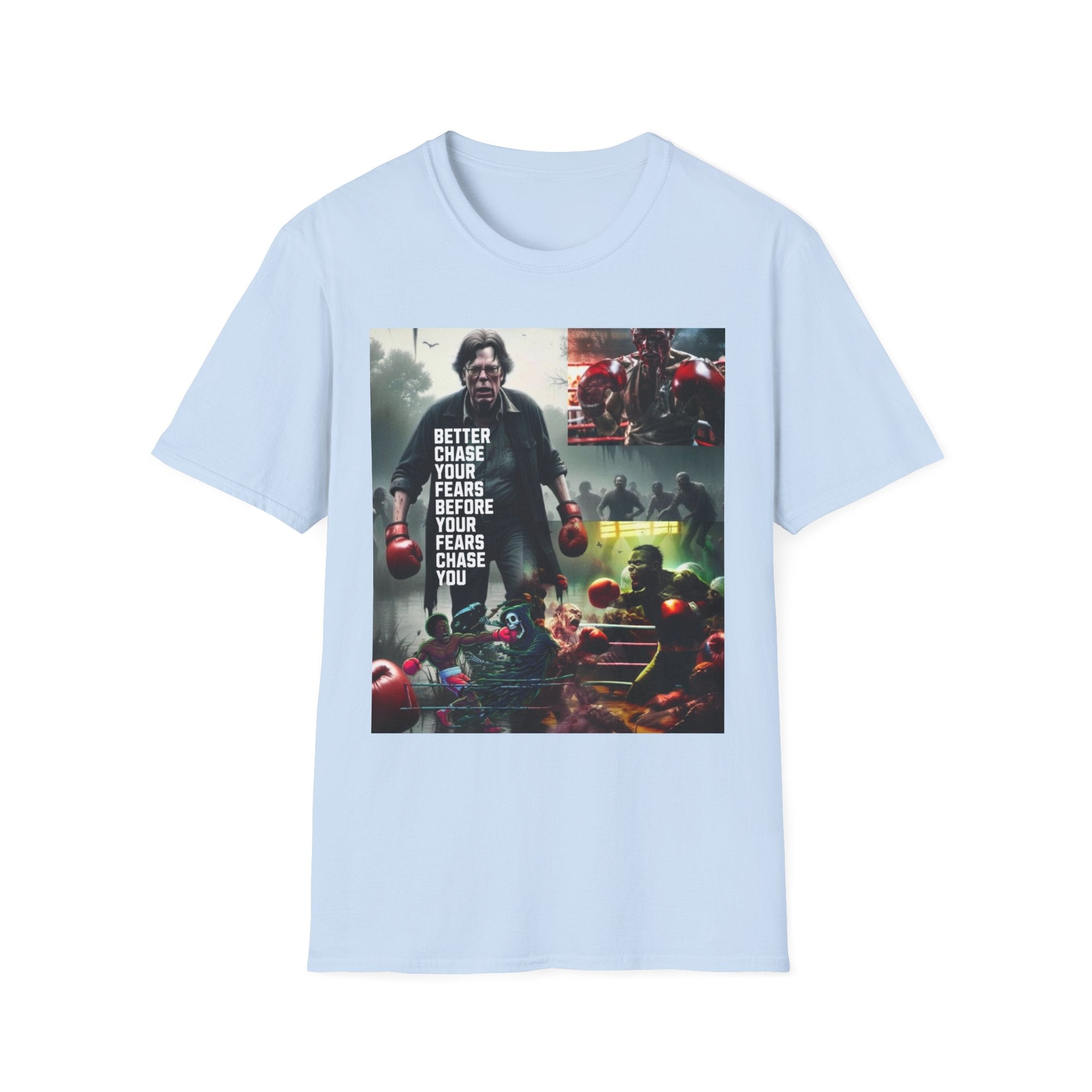 Boxing Motivational T-Shirt — "Better Chase Your Fears Before Your Fears Chase You"