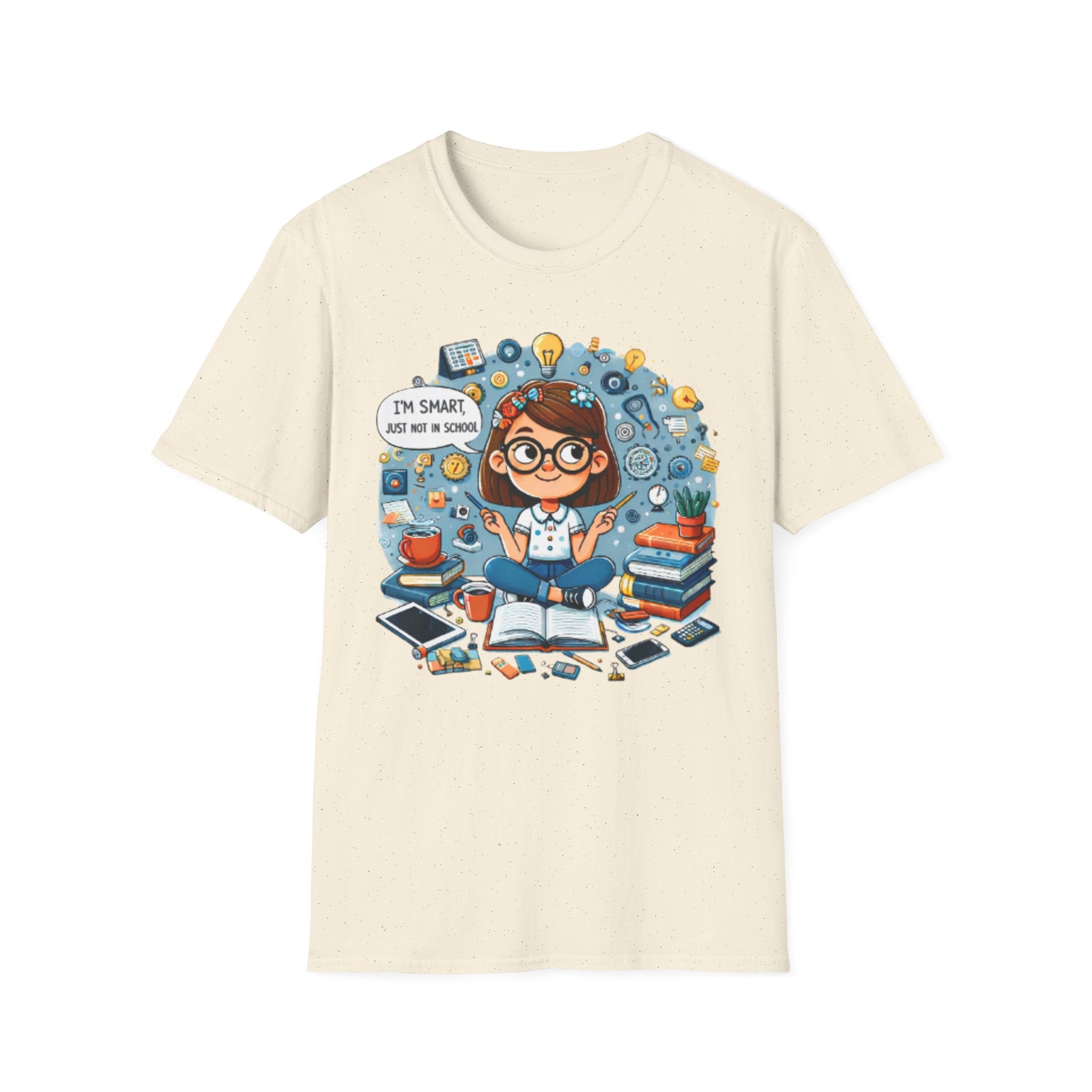 Funny School T-Shirt — 'I'm Smart, Just Not in School' Quote Tee for Adults