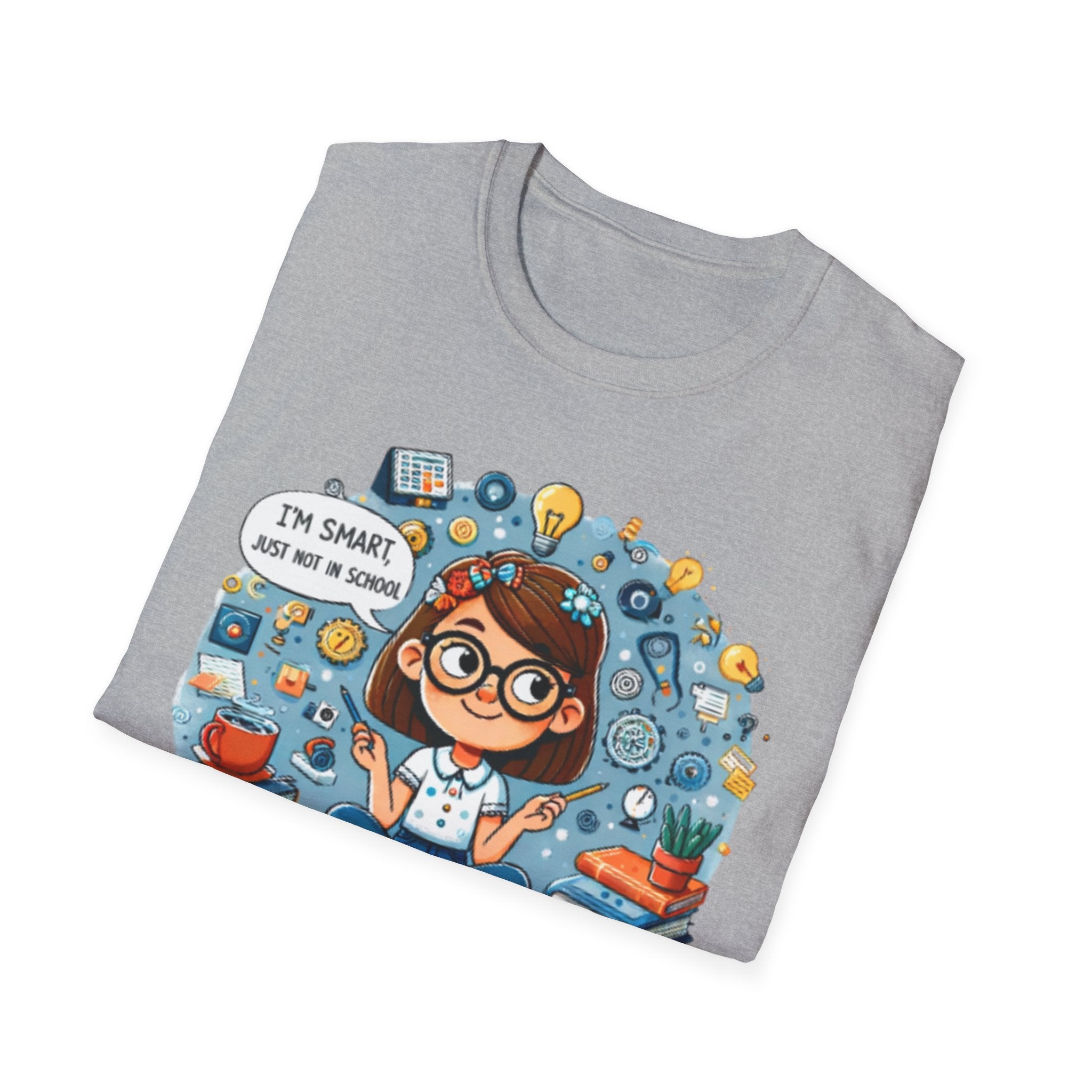 Funny School T-Shirt — 'I'm Smart, Just Not in School' Quote Tee for Adults