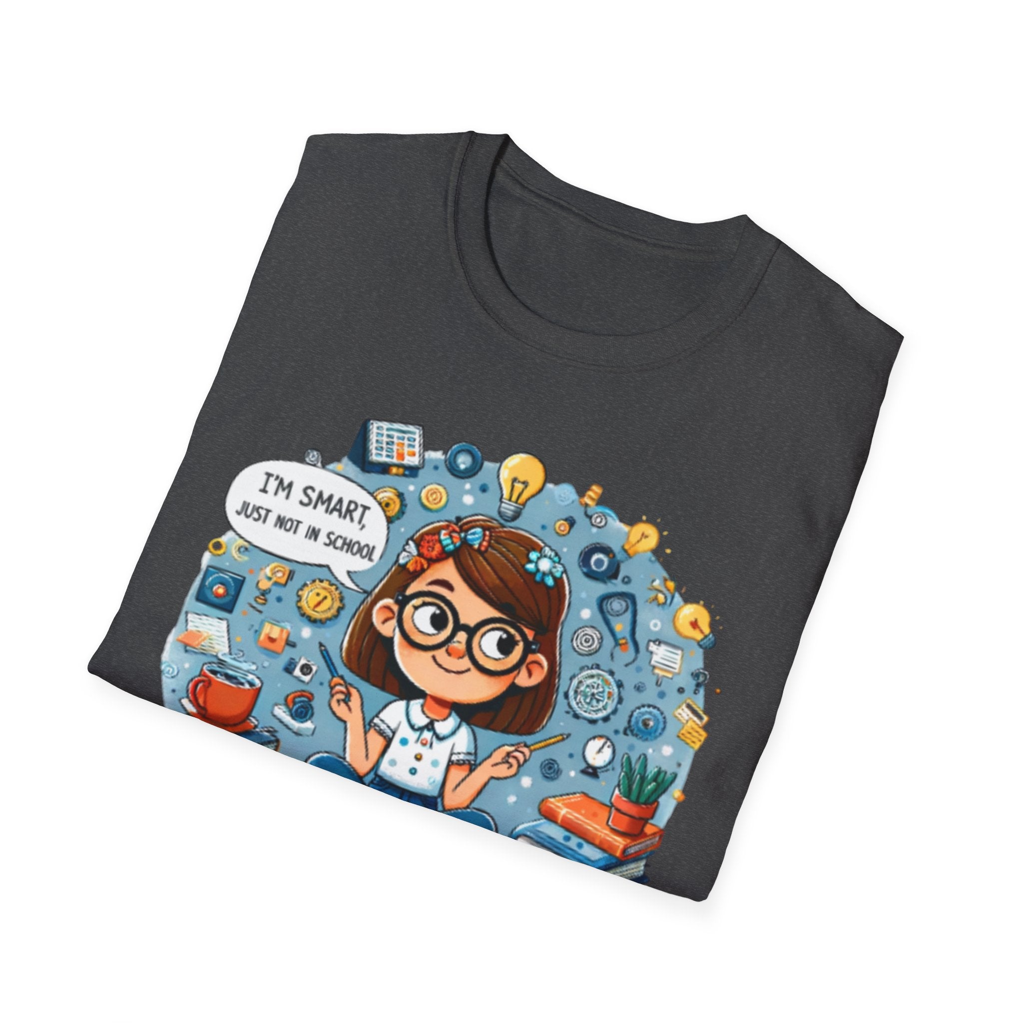 Funny School T-Shirt — 'I'm Smart, Just Not in School' Quote Tee for Adults