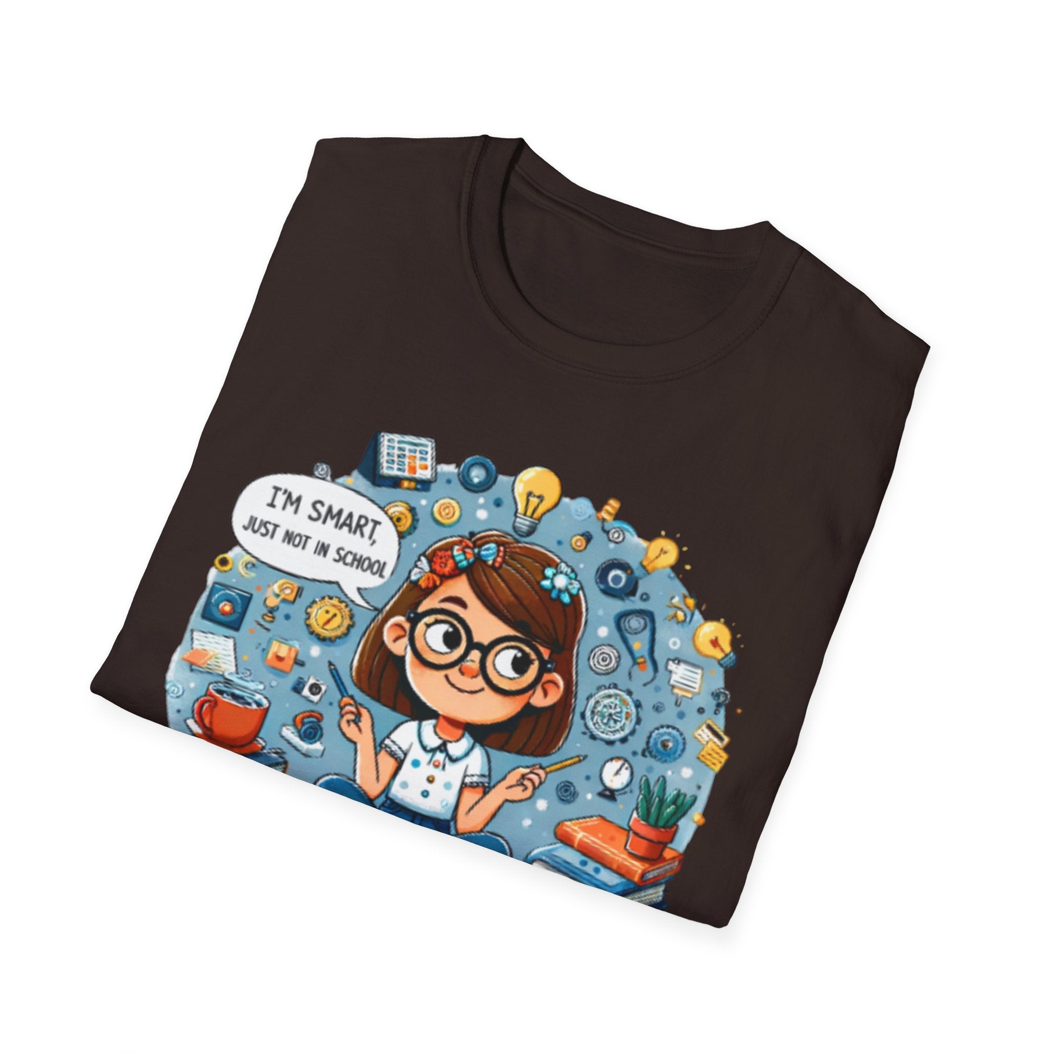 Funny School T-Shirt — 'I'm Smart, Just Not in School' Quote Tee for Adults