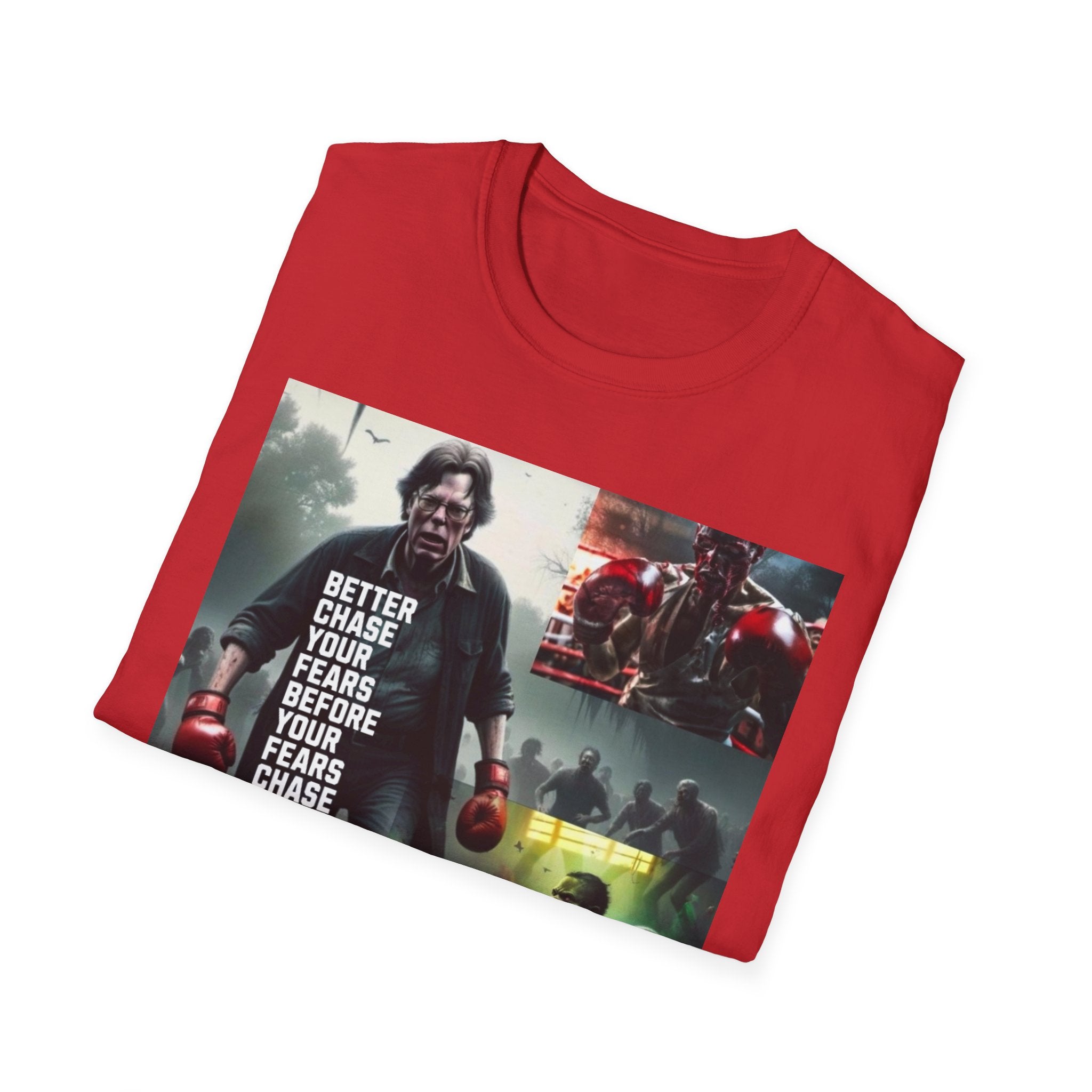 Boxing Motivational T-Shirt — "Better Chase Your Fears Before Your Fears Chase You"