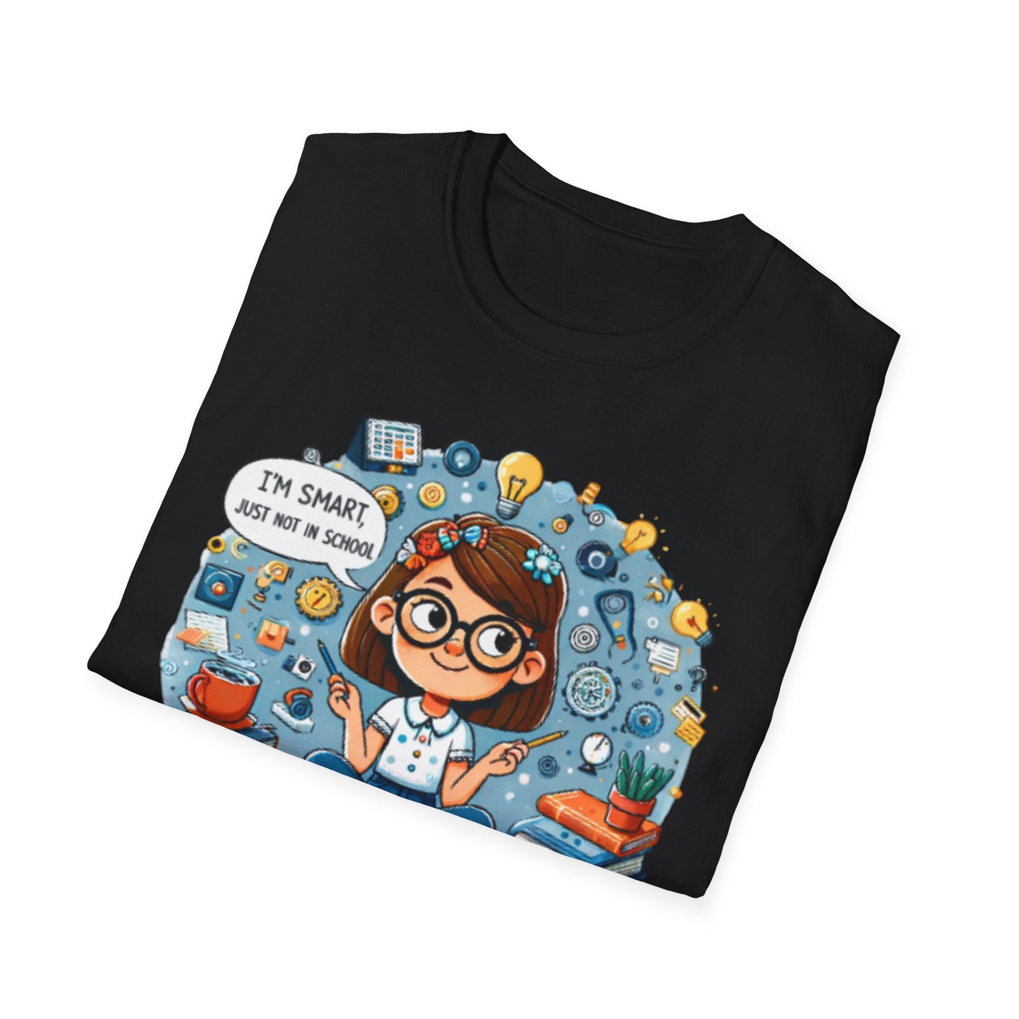 Funny School T-Shirt — 'I'm Smart, Just Not in School' Quote Tee for Adults
