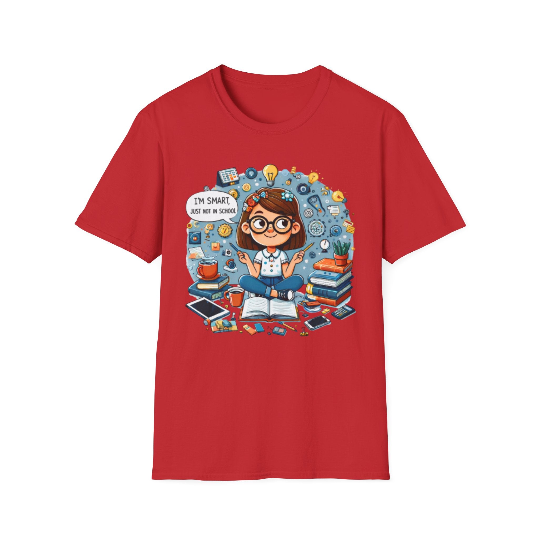 Funny School T-Shirt — 'I'm Smart, Just Not in School' Quote Tee for Adults