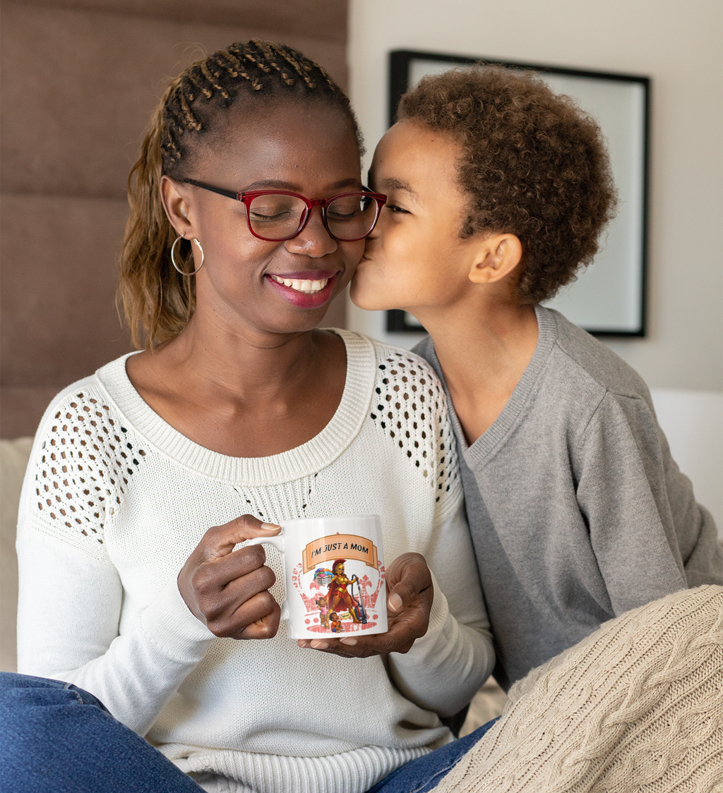 I'm Just A Mom Coffee Mug — 11oz Gift for Mom (Coffee & Tea)