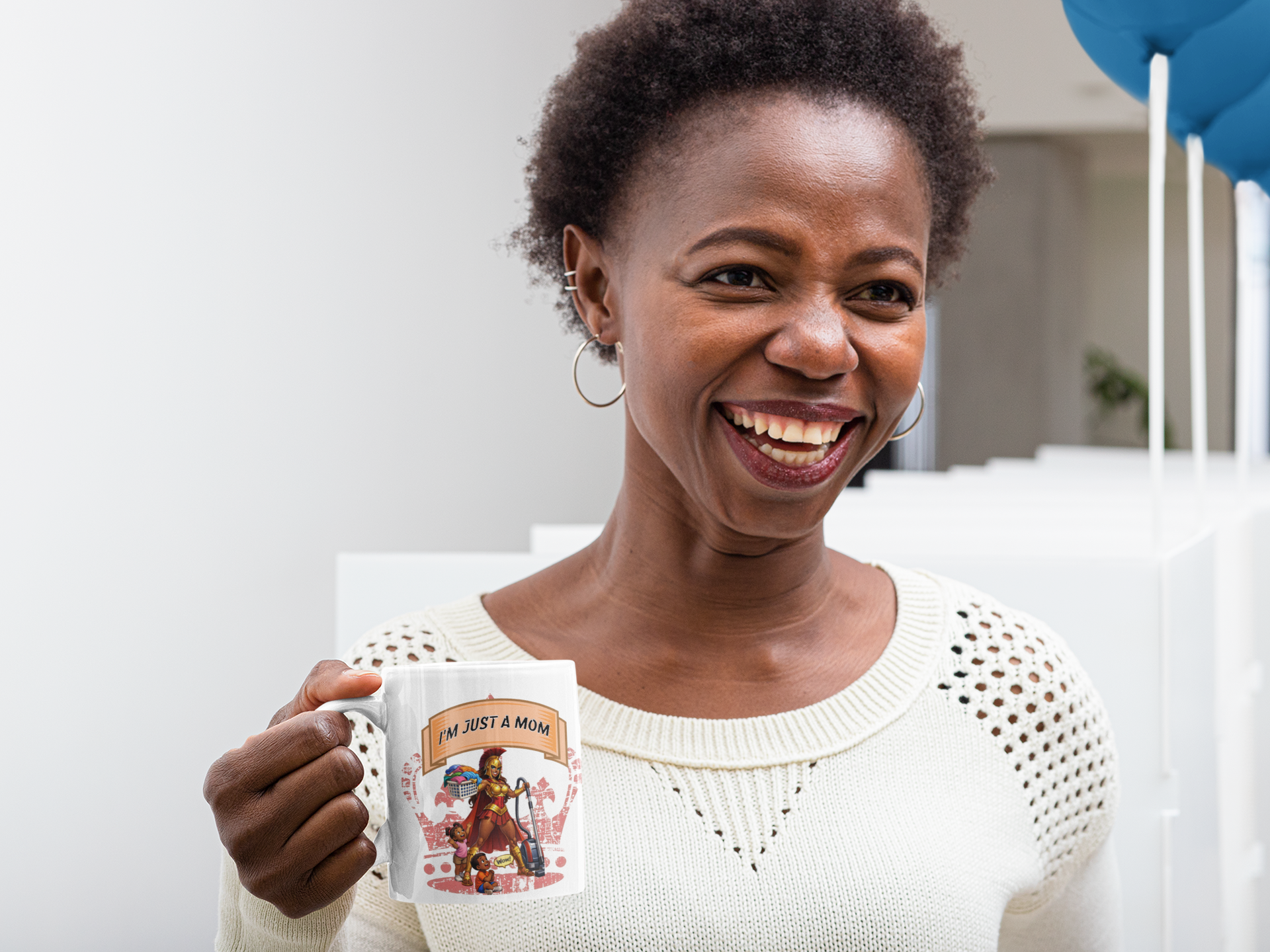 I'm Just A Mom Coffee Mug — 11oz Gift for Mom (Coffee & Tea)