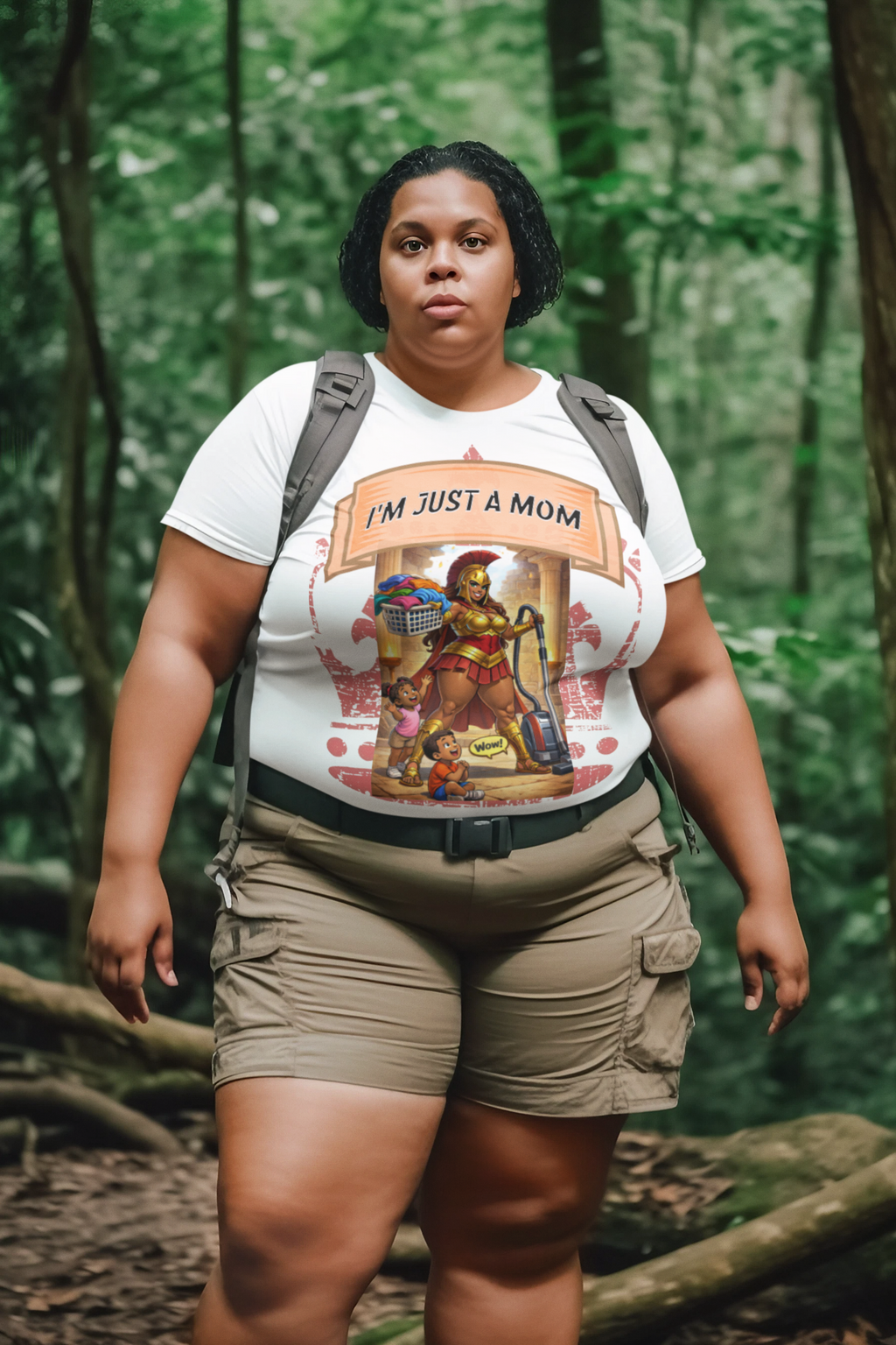 Mom Warrior T-Shirt — "I’m Just a Mom" Funny Mom Graphic Tee