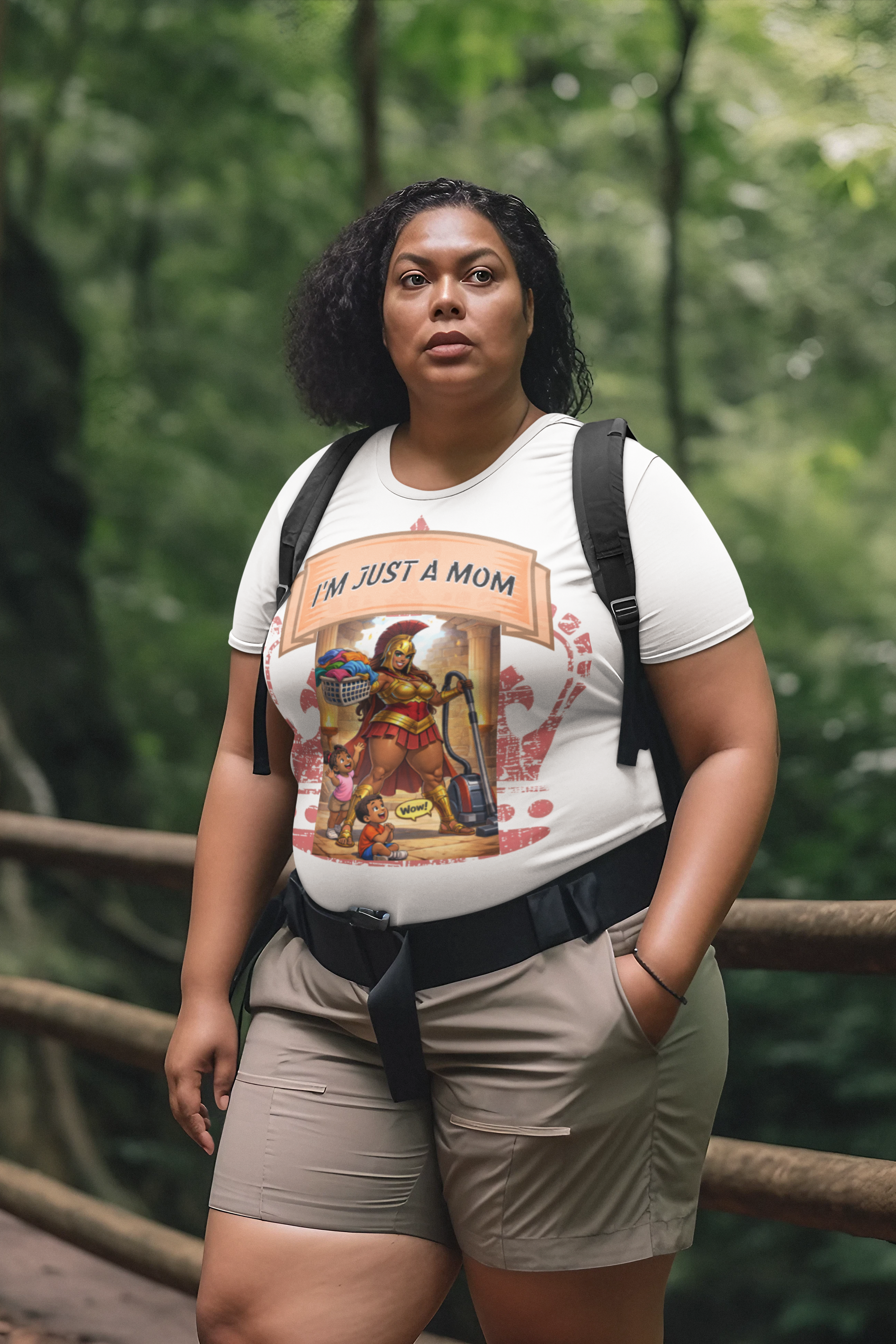 Mom Warrior T-Shirt — "I’m Just a Mom" Funny Mom Graphic Tee