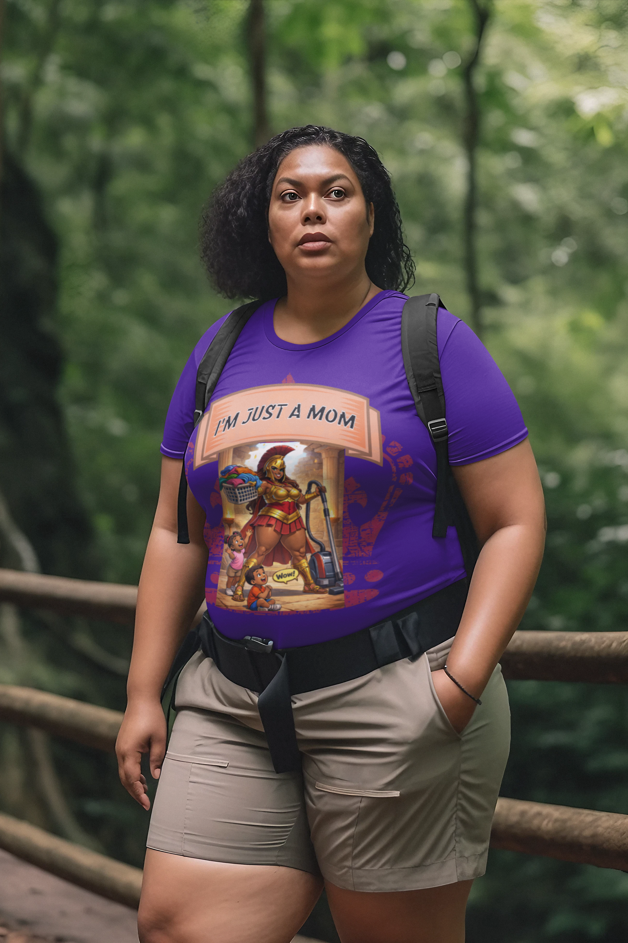 Mom Warrior T-Shirt — "I’m Just a Mom" Funny Mom Graphic Tee