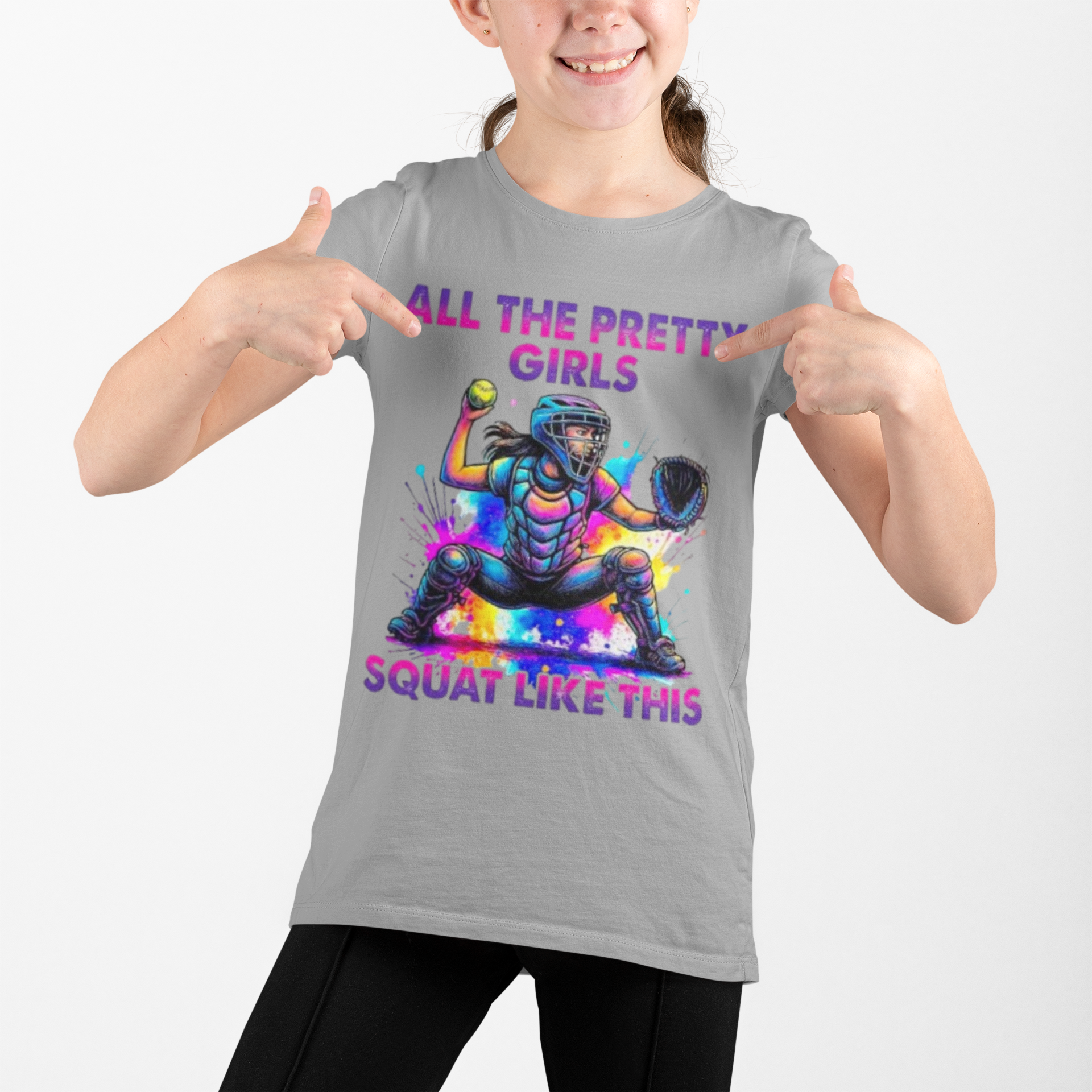 Softball Girl Kids Tee — Perfect Gift for Young Players