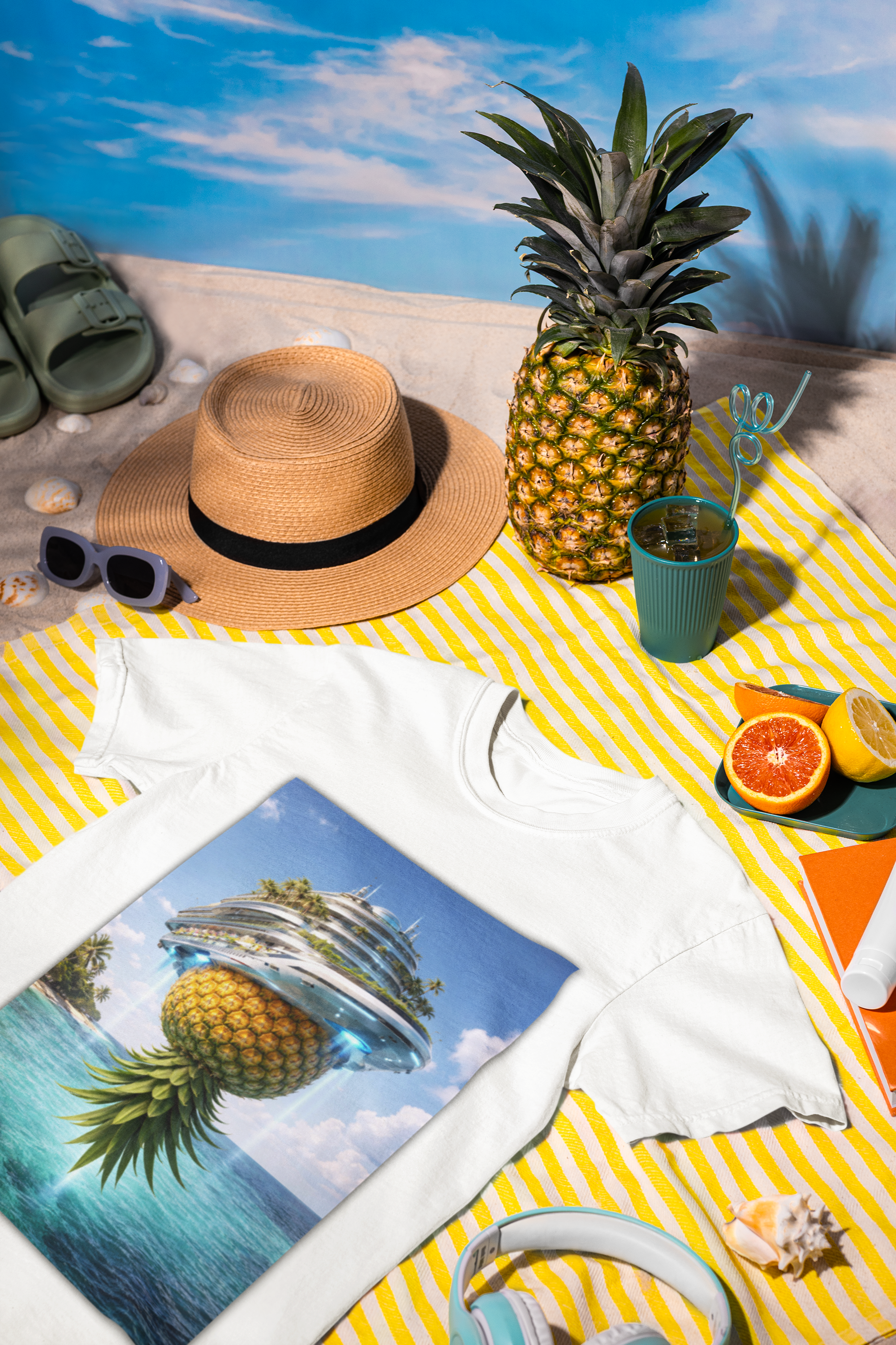 Futuristic Pineapple Cruise T-Shirt — Fun Exclusive Cruise Tee