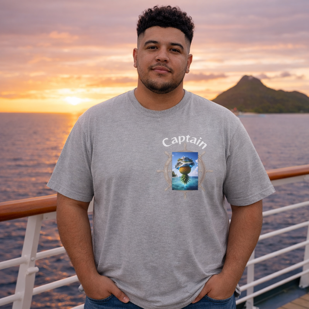 Futuristic Captain Pineapple Cruise T-Shirt