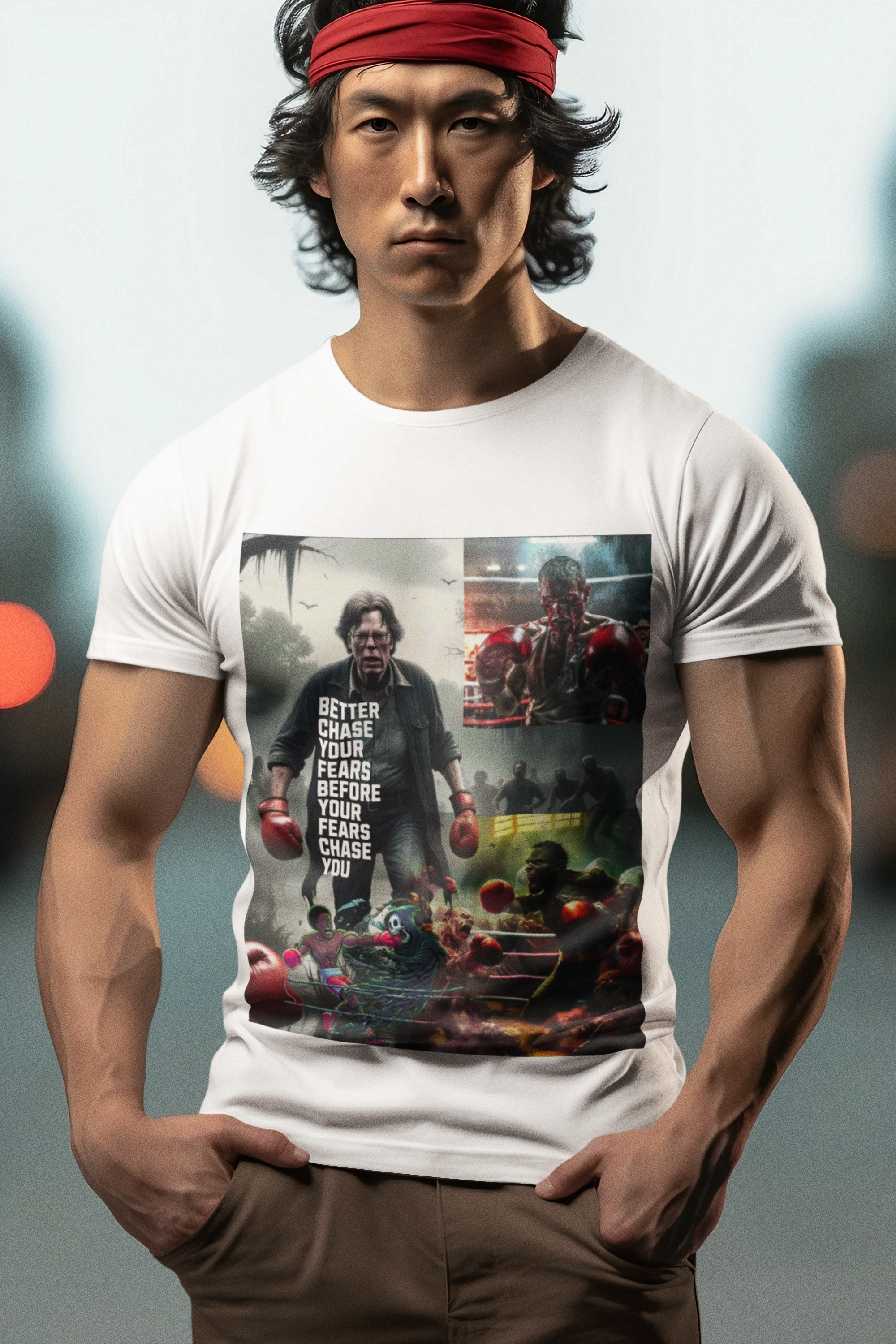 Boxing Motivational T-Shirt — "Better Chase Your Fears Before Your Fears Chase You"