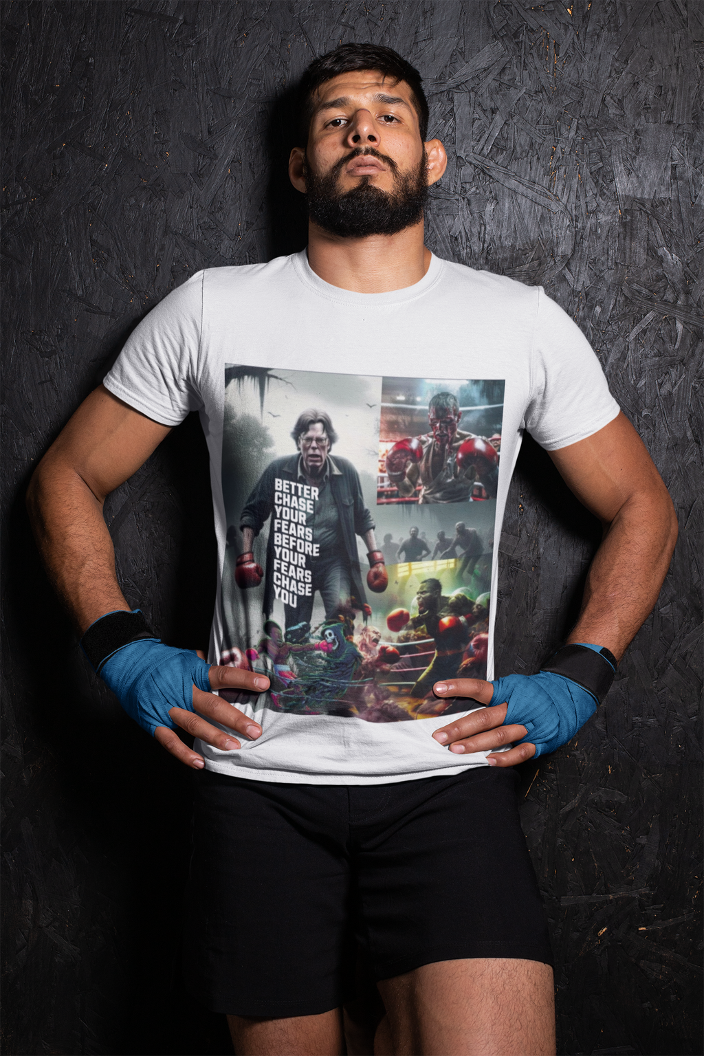 Boxing Motivational T-Shirt — "Better Chase Your Fears Before Your Fears Chase You"