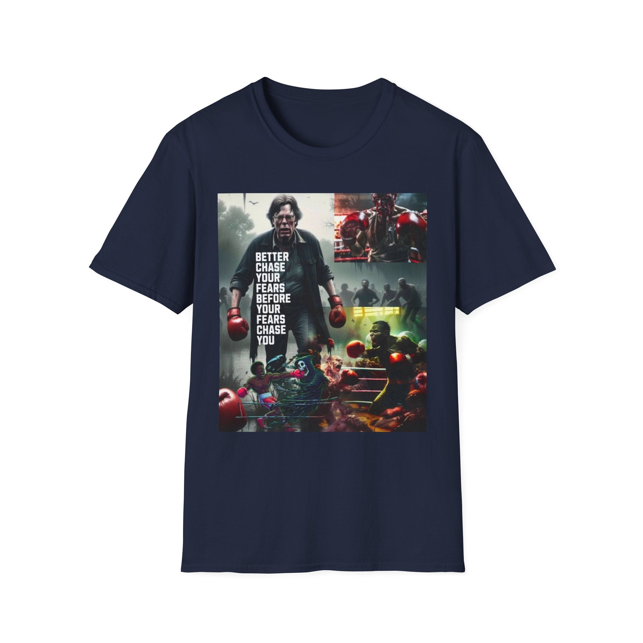 Boxing Motivational T-Shirt — "Better Chase Your Fears Before Your Fears Chase You"