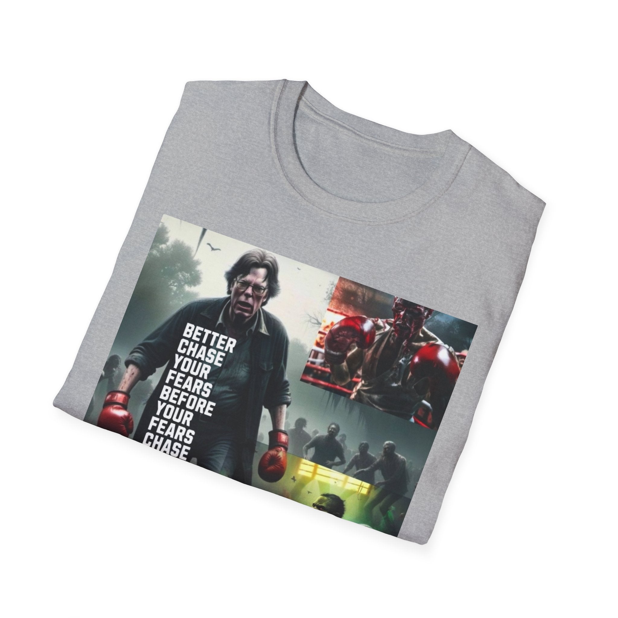Boxing Motivational T-Shirt — "Better Chase Your Fears Before Your Fears Chase You"