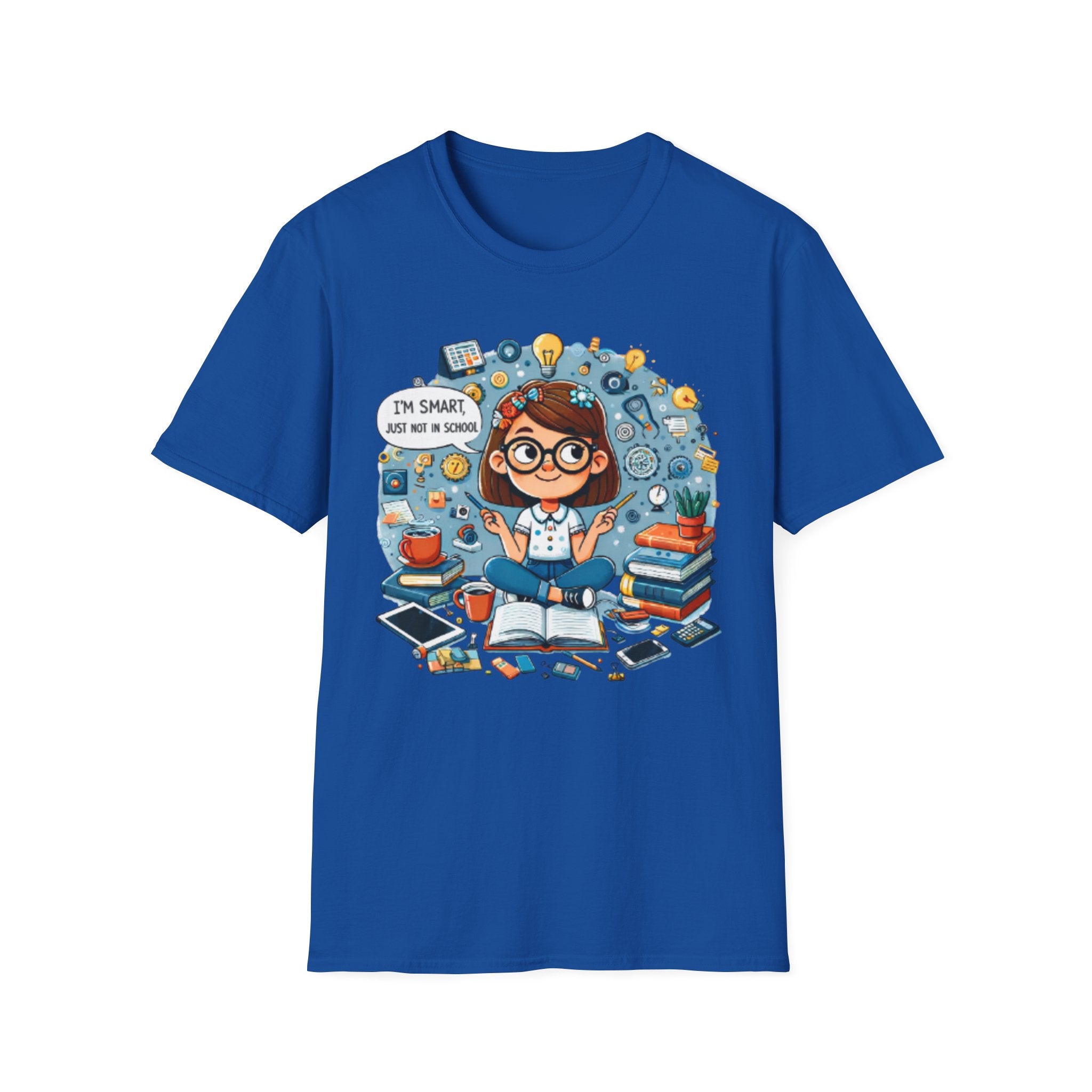Funny School T-Shirt — 'I'm Smart, Just Not in School' Quote Tee for Adults
