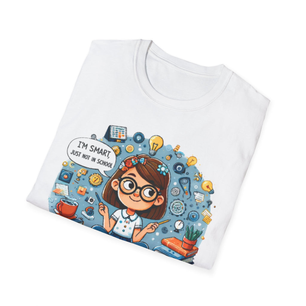 Funny School T-Shirt — 'I'm Smart, Just Not in School' Quote Tee for Adults