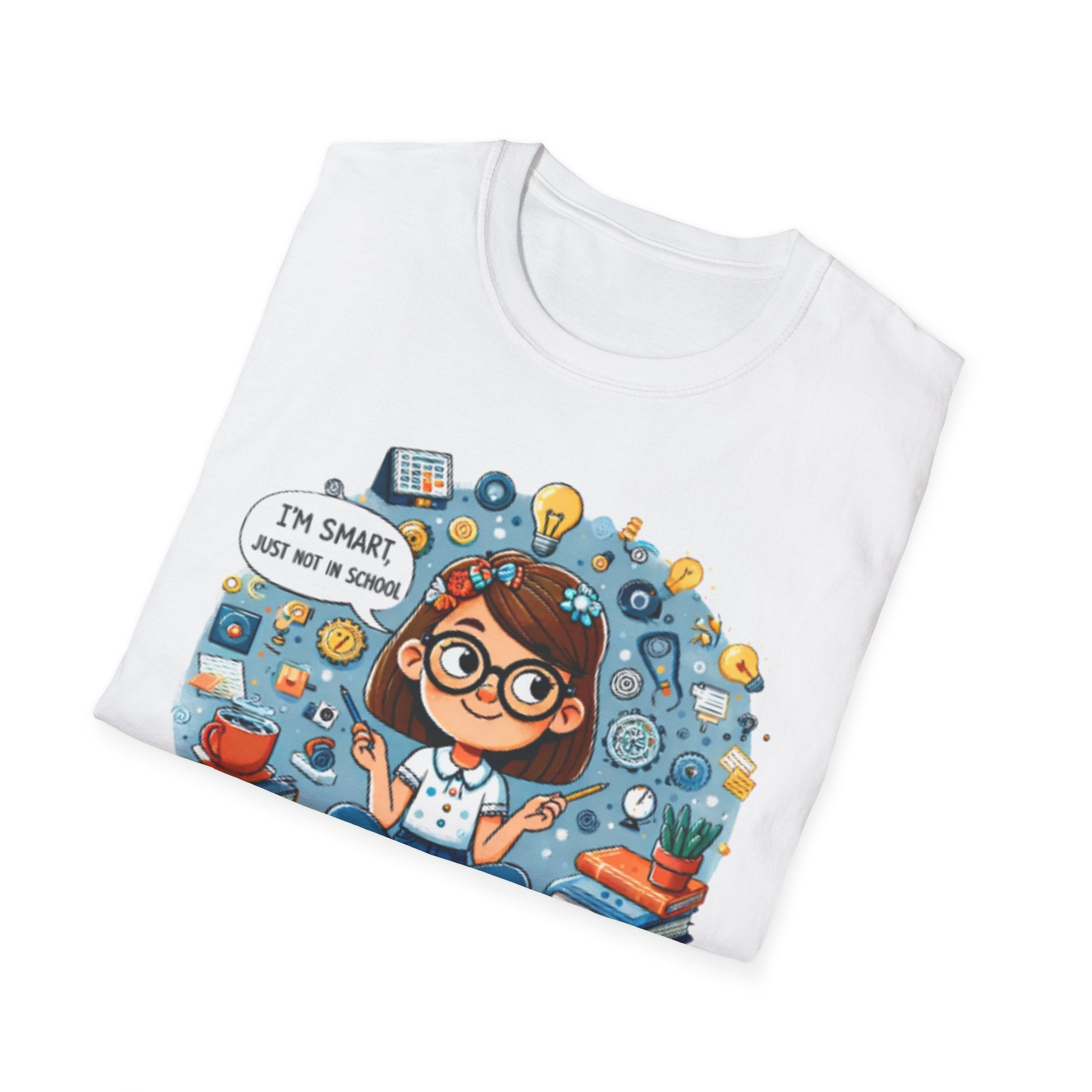 Funny School T-Shirt — 'I'm Smart, Just Not in School' Quote Tee for Adults