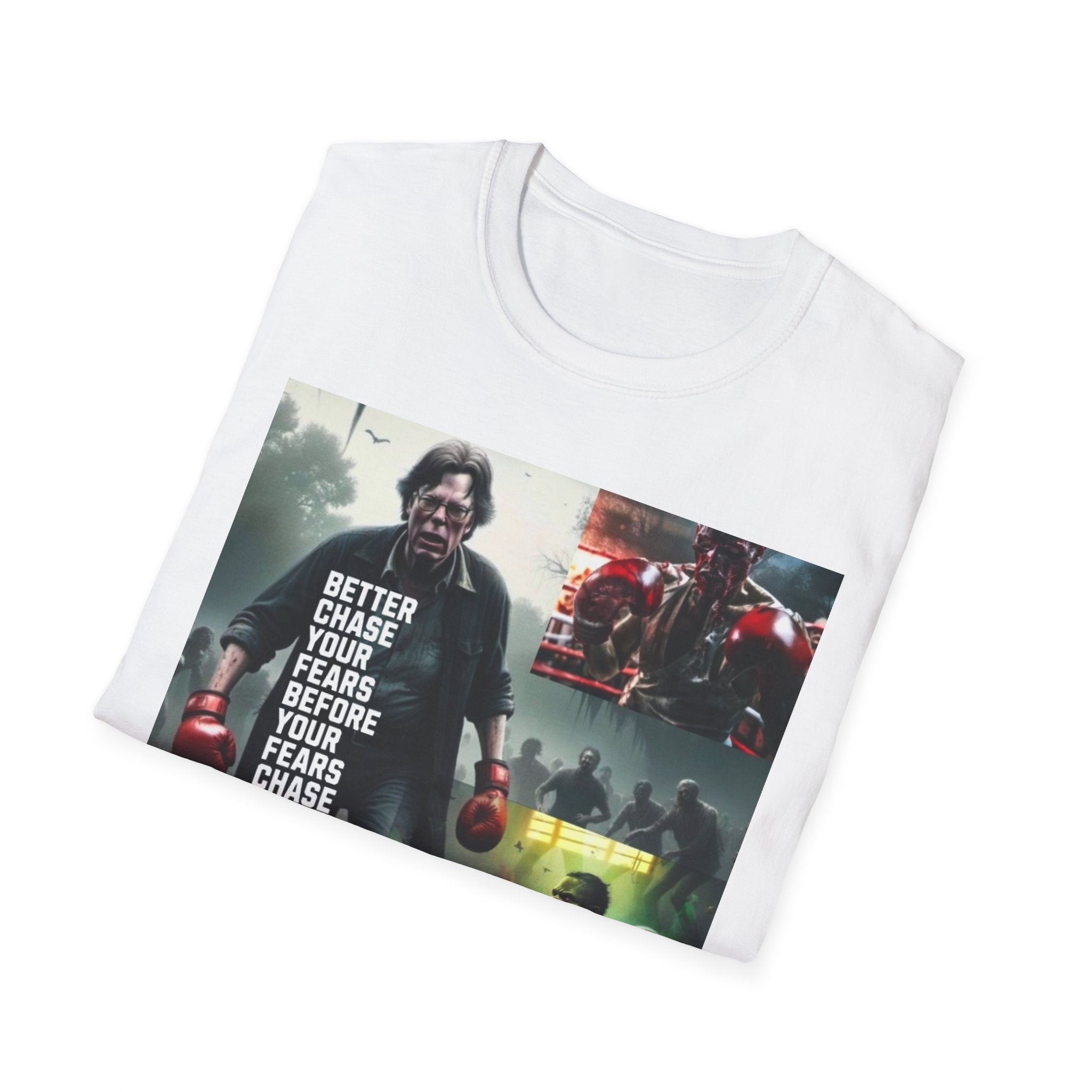 Boxing Motivational T-Shirt — "Better Chase Your Fears Before Your Fears Chase You"